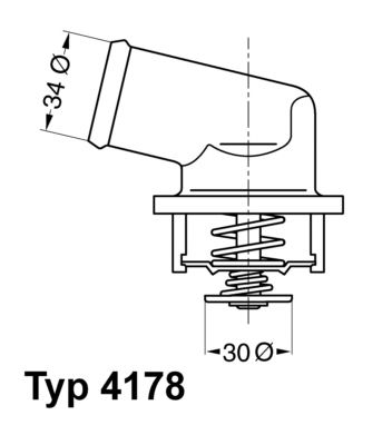 Obrázok Termostat chladenia BorgWarner (Wahler)  417892D