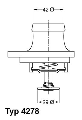 Obrázok Termostat chladenia BorgWarner (Wahler)  427880D