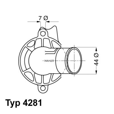 Obrázok Termostat chladenia BorgWarner (Wahler)  428187D