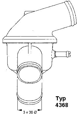 Obrázok Termostat chladenia BorgWarner (Wahler)  436887