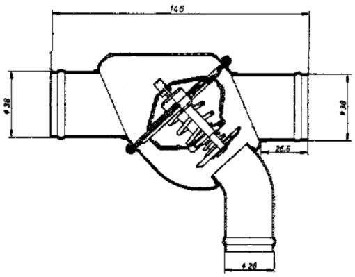 Obrázok Termostat chladenia BorgWarner (Wahler)  437580