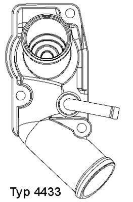 Obrázok Termostat chladenia BorgWarner (Wahler)  443392D