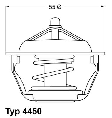 Obrázok Termostat chladenia BorgWarner (Wahler)  445083D