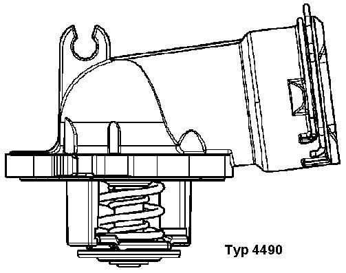 Obrázok Termostat chladenia BorgWarner (Wahler)  449087D