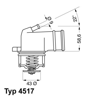 Obrázok Termostat chladenia BorgWarner (Wahler)  451787D