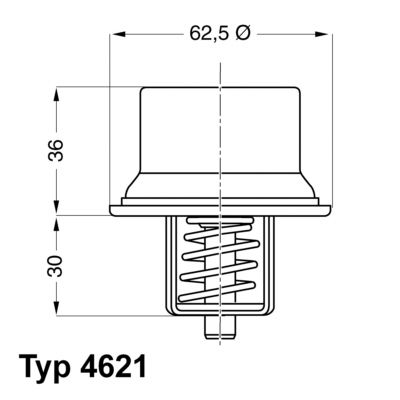 Obrázok Termostat chladenia BorgWarner (Wahler)  462180D