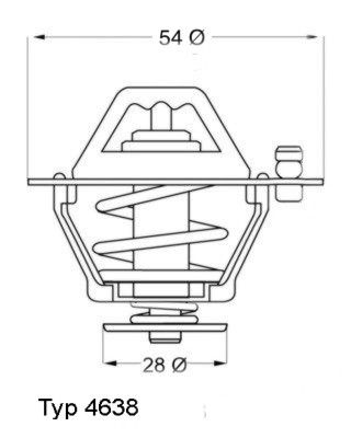 Obrázok Termostat chladenia BorgWarner (Wahler)  463882D