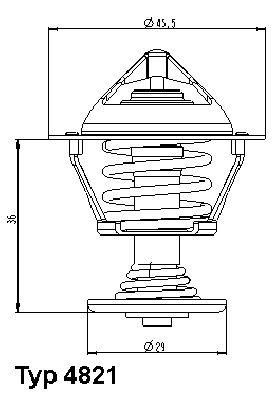 Obrázok Termostat chladenia BorgWarner (Wahler)  482189D