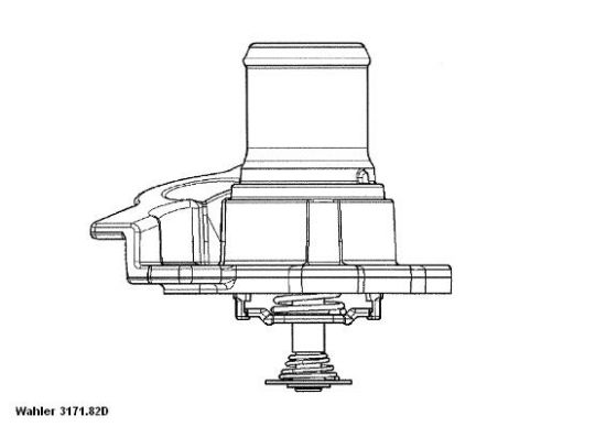 Obrázok Termostat chladenia BorgWarner (Wahler)  317182D
