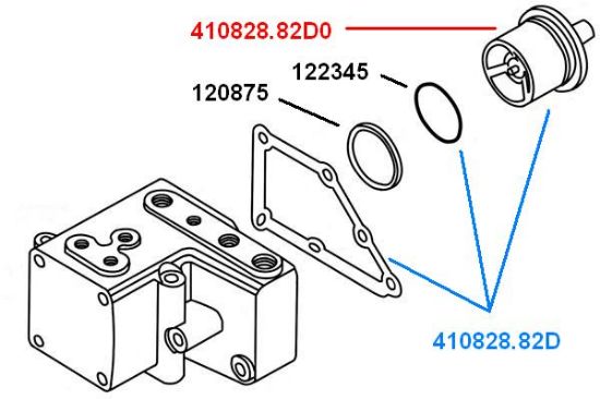 Obrázok Termostat chladenia BorgWarner (Wahler)  41082882D