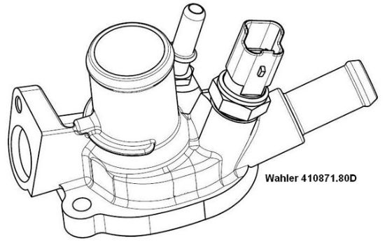 Obrázok Termostat chladenia BorgWarner (Wahler)  41087180D