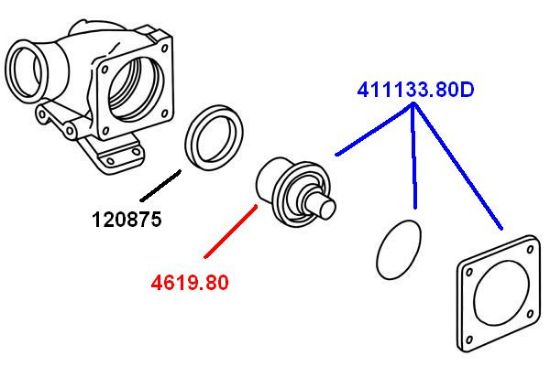 Obrázok Termostat chladenia BorgWarner (Wahler)  41113380D