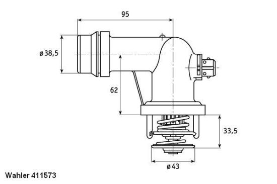 Obrázok Termostat chladenia BorgWarner (Wahler)  411573105D