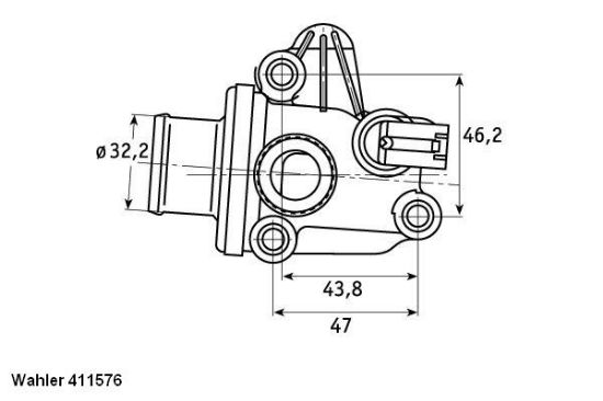 Obrázok Termostat chladenia BorgWarner (Wahler)  41157687D
