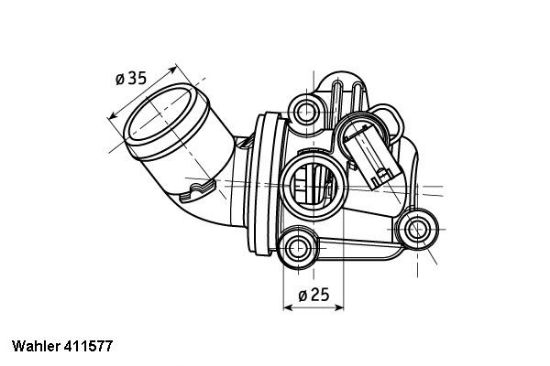 Obrázok Termostat chladenia BorgWarner (Wahler)  41157780D