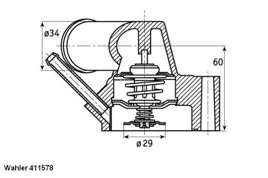Obrázok Termostat chladenia BorgWarner (Wahler)  41157892D