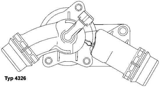 Obrázok Termostat chladenia BorgWarner (Wahler)  432697D