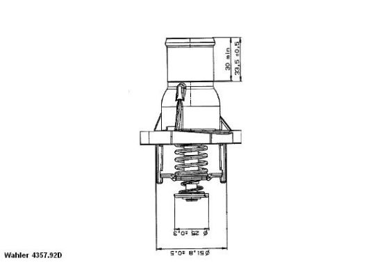 Obrázok Termostat chladenia BorgWarner (Wahler)  435792D
