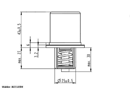 Obrázok Termostat chladenia oleja BorgWarner (Wahler)  462282D0