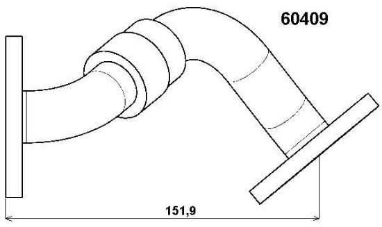 Obrázok Potrubie AGR-ventilu BorgWarner (Wahler)  60409D