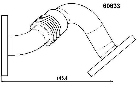Obrázok Potrubie AGR-ventilu BorgWarner (Wahler)  60633D