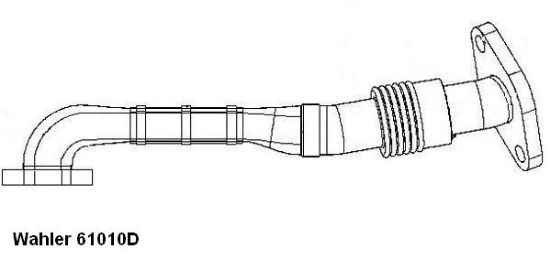 Obrázok Potrubie AGR-ventilu BorgWarner (Wahler)  61010D