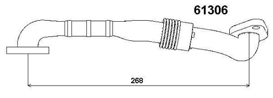 Obrázok Potrubie AGR-ventilu BorgWarner (Wahler)  61306D