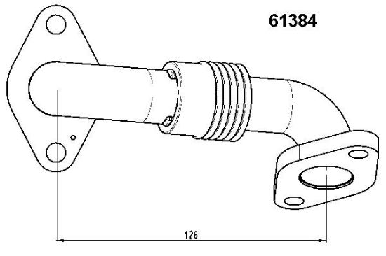 Obrázok Potrubie AGR-ventilu BorgWarner (Wahler)  61384D
