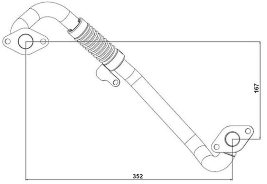 Obrázok Potrubie AGR-ventilu BorgWarner (Wahler)  665104D