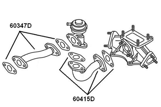 Obrázok Potrubie AGR-ventilu BorgWarner (Wahler)  60415D