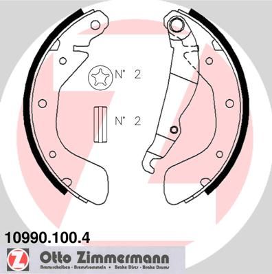 Obrázok Sada brzdových čeľustí ZIMMERMANN  109901004