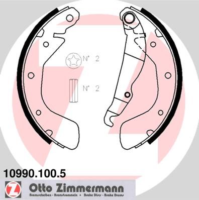 Obrázok Sada brzdových čeľustí ZIMMERMANN  109901005