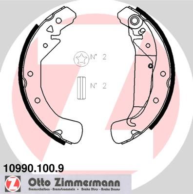 Obrázok Sada brzdových čeľustí ZIMMERMANN  109901009