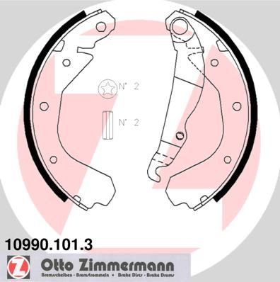 Obrázok Sada brzdových čeľustí ZIMMERMANN  109901013