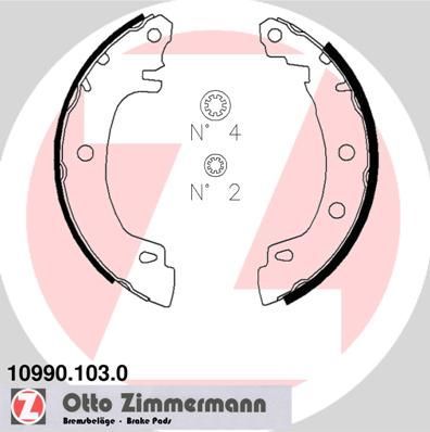 Obrázok Sada brzdových čeľustí ZIMMERMANN  109901030