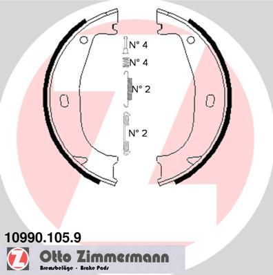 Obrázok Sada brzd. čeľustí parkov. brzdy ZIMMERMANN  109901059