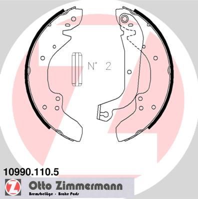Obrázok Sada brzdových čeľustí ZIMMERMANN  109901105
