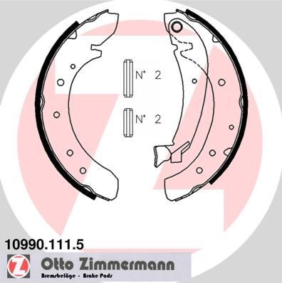 Obrázok Sada brzdových čeľustí ZIMMERMANN  109901115