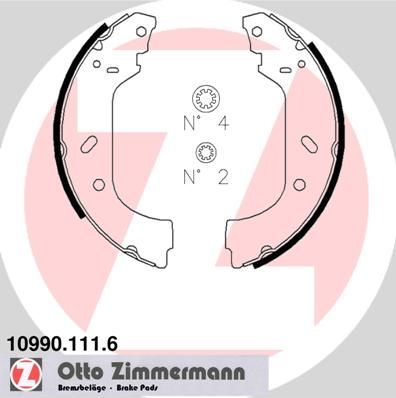 Obrázok Sada brzdových čeľustí ZIMMERMANN  109901116