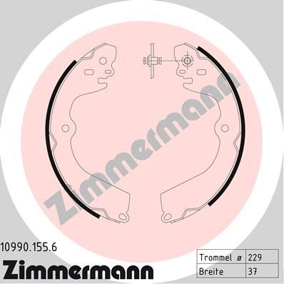 Obrázok Sada brzd. čeľustí parkov. brzdy ZIMMERMANN  109901556