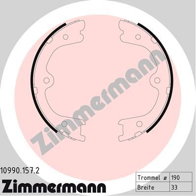 Obrázok Sada brzd. čeľustí parkov. brzdy ZIMMERMANN  109901572