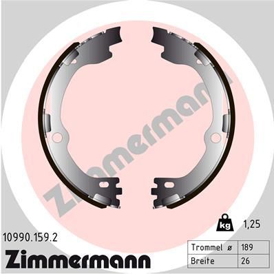 Obrázok Sada brzd. čeľustí parkov. brzdy ZIMMERMANN  109901592
