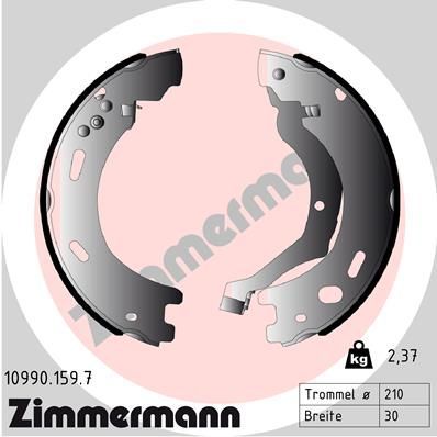 Obrázok Sada brzd. čeľustí parkov. brzdy ZIMMERMANN  109901597