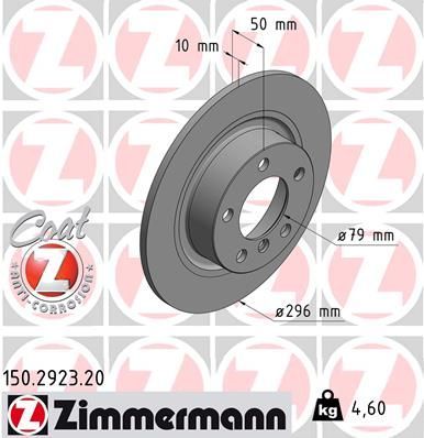 Obrázok Brzdový kotúč ZIMMERMANN COAT Z 150292320