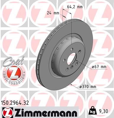 Obrázok Brzdový kotúč ZIMMERMANN FORMULA F COAT Z 150296432