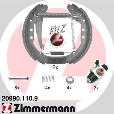 Obrázok Sada brzdových čeľustí ZIMMERMANN KIT Z 209901109