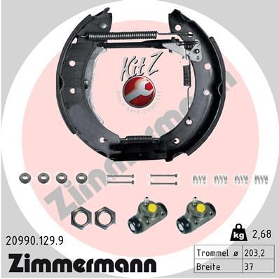 Obrázok Sada brzdových čeľustí ZIMMERMANN KIT Z 209901299