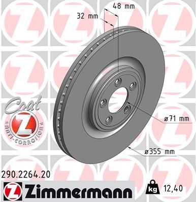 Obrázok Brzdový kotúč ZIMMERMANN COAT Z 290226420
