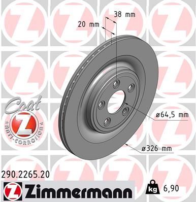 Obrázok Brzdový kotúč ZIMMERMANN COAT Z 290226520