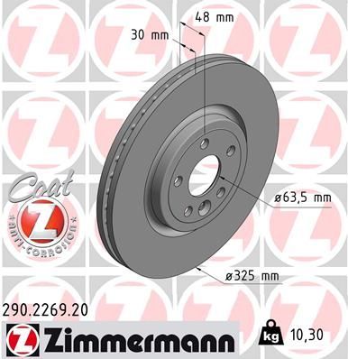 Obrázok Brzdový kotúč ZIMMERMANN COAT Z 290226920
